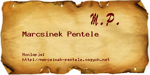 Marcsinek Pentele névjegykártya